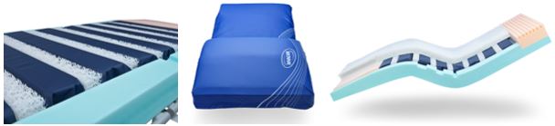 banner med 3 billeder af Invacare InvaSoft hybridmadras