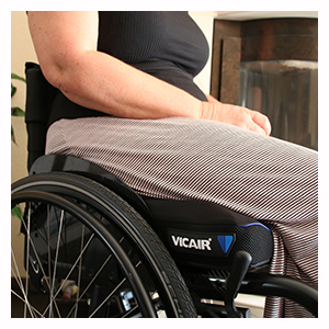 Vicair Active O2, Küschall aktiv kørestol, antidecubitus, positionering, trykaflastning, trykfordeling, siddepude, komfort, stabil sædepude