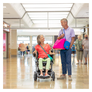 Invacare Kompas el-kørestol, sammenklappelig kørestol, rejsekørestol, hjælpemidler til ældre og handicappede