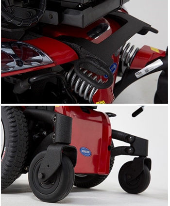 Invacare TDX SP2 elektrisk kørestole funktioner rød kørestol