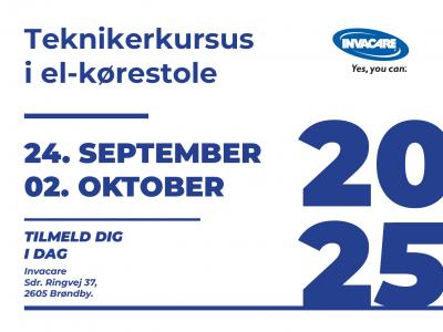 Teknikerkursus i el-kørestole 24. sep og 2. okt