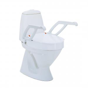 Invacare Aquatec AT90000 toiletforhøjere øger sædehøjden fælere forskellige højder - sikkerhed - få armlæn på toilettet. Hjælpemidler til ældre og handicappede