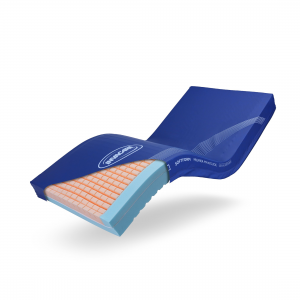 Invacare skummadras - trykaflastende - Softform Premier MaxiGlide forebygger tryksår - følger liggeflade på plejeseng - Hjælpemilder til ældre og handicappede